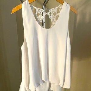 White flowy tank